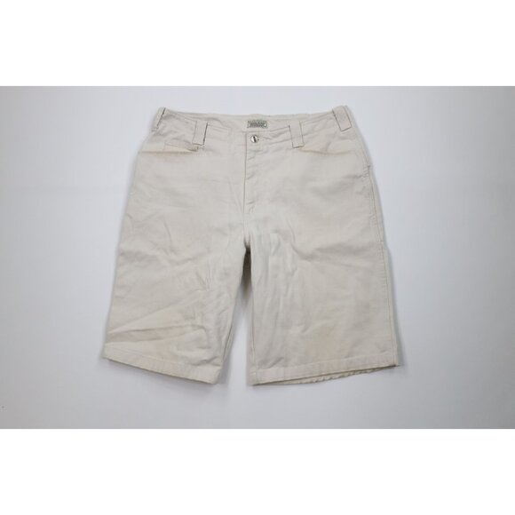 Vintage 90s Guess Mens 38 Distressed Spell Out Baggy Big Pocket Denim Shorts USA - Picture 1 of 16